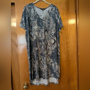 Christian Siriano Black and Cream Patterned Dress